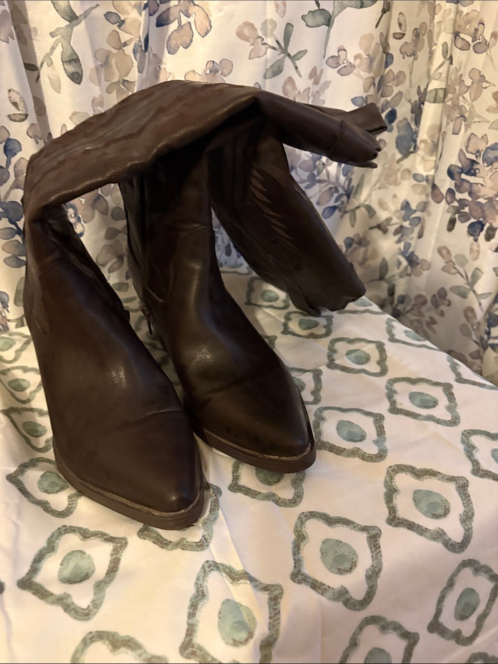 Sun + Stone Dark Brown Over-the-Knee Leather Boots